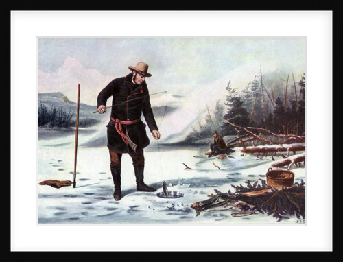 Trout Fishing on Chateaugay Lake, American Winter Sports by Arthur Fitzwilliam Tait