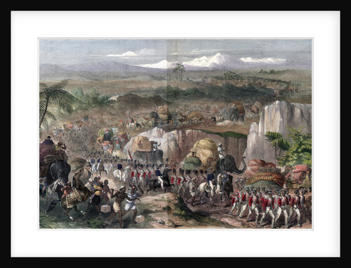 March of troops in India by Anonymous
