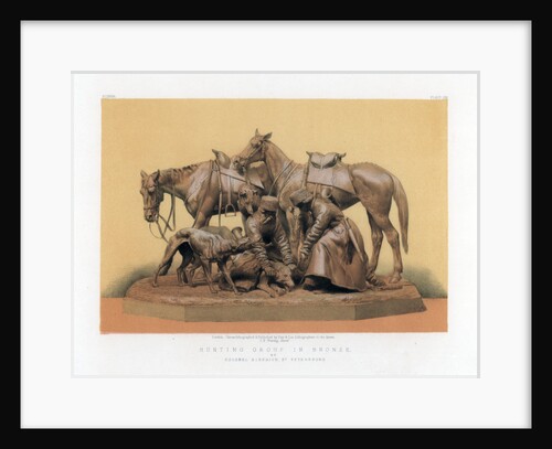 Hunting Group in Bronze by John Burley Waring