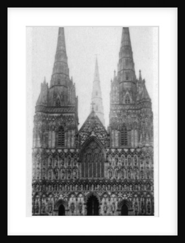 'Lichfield Cathedral, West Front', Staffordshire by Anonymous