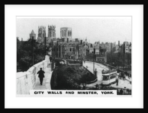 City walls and Minster, York by Anonymous