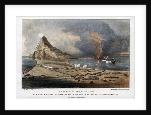 Twelfth Regiment of Foot, The North part of Gibraltar, 13th and 14th September 1782 by Madeley