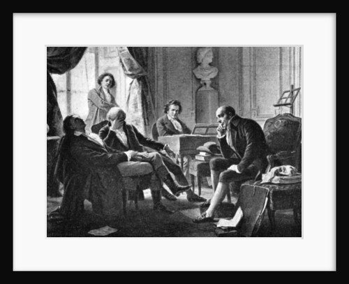 Ludwig van Beethoven and his friends, (1770-1827), German composer by Anonymous