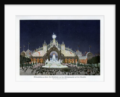 Fountains at the Palace of Electricity, Champ de Mars, Paris World Exposition 1889 by Ewald Thiel