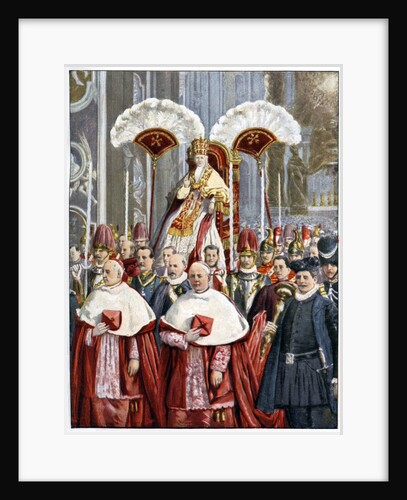 Pope Leo XIII in The Basilica of Saint Peter, Rome by Anonymous
