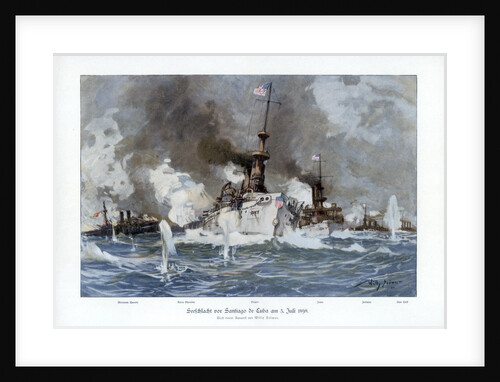 Battle of Santiago de Cuba by Willy Stower