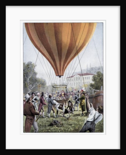 Joseph Louis Gay-Lussac's hot air balloon ascent, Paris, September 1804 by Anonymous