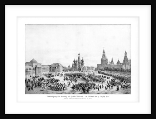 Tsar Nicholas I of Russia in Moscow by Anonymous