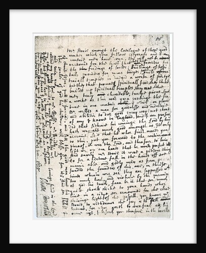 A letter to a Mr Storie by Oliver Cromwell, St Ives, 11 January by Anonymous
