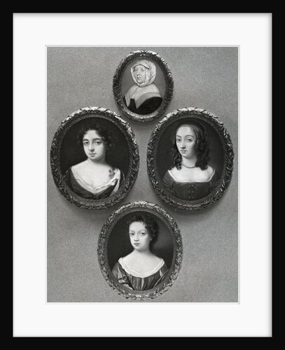 Elizabeth Cromwell, mother of Oliver Cromwell, and his daughters, Mary, Elizabeth and Bridget by Anonymous