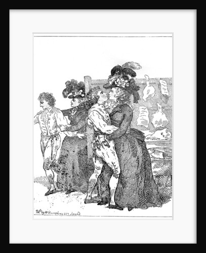 'The Two Patriotic Duchesses on their canvass requesting the favour of an early poll,' 1784 by Thomas Rowlandson