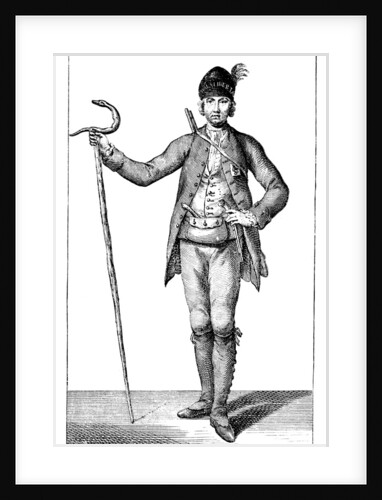 James Boswell, esq in the dress of an armed Corsican Chief, 1769. by James Wale