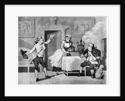 Actor reciting to a manager by Thomas Rowlandson