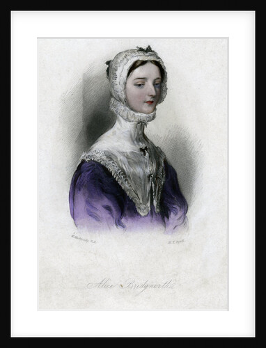 Alice Bridgenorth, a character in Walter Scott's novel Peveril of the Peak by Anonymous