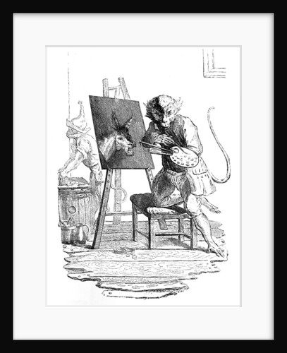 An Ape painting an Ass by George Bickham