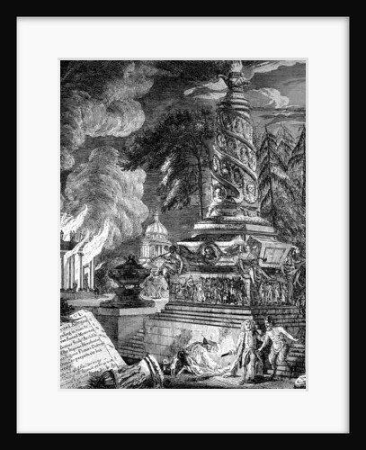 The burning of the Temple at Ephesus by Paul Sandby
