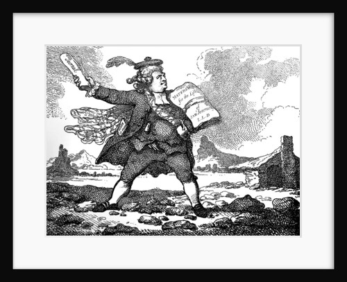The Journalist with a view of Auchinleck or The Land of Stones by Thomas Rowlandson