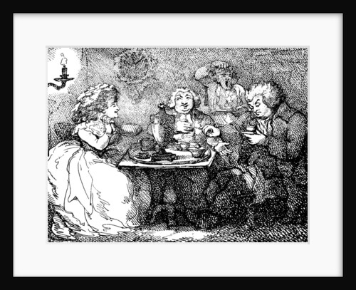 James Boswell, his wife, and Dr Johnson at tea in Edinburgh by Thomas Rowlandson