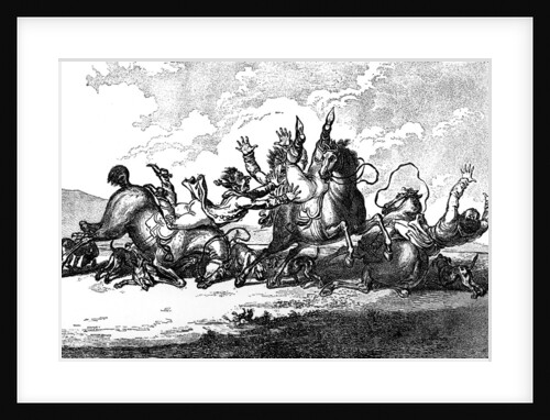 Hounds throwing off by Henry William Bunbury