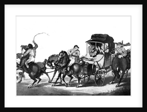 English Travelling, or the First Stage from Dover by Thomas Rowlandson