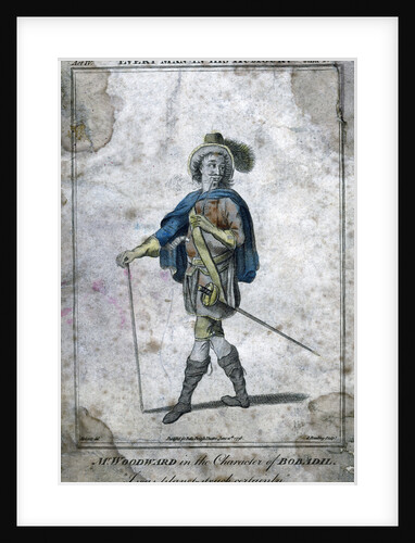 Mr Woodward in the character of Bobadil by J Reading