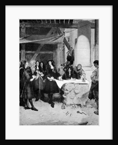 Charles II visiting Sir Christopher Wren during the building of St Paul's Cathedral, London by John Seymour Lucas