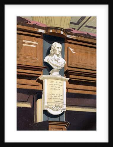 John Milton's monument, St Giles's Church, Cripplegate, London by Anonymous