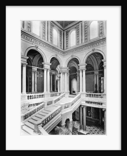 The grand staircase, Dorchester House by Bedford Lemere and Company