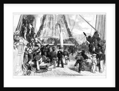 The Queen's Visit to Cherbourg - Piping Hands to Man Yards by Anonymous