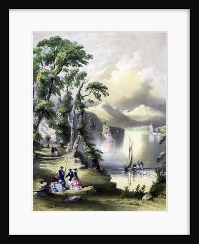 The Lake of Killarney with the ruins of Innisfallen Abbey, Ireland by John Brandard