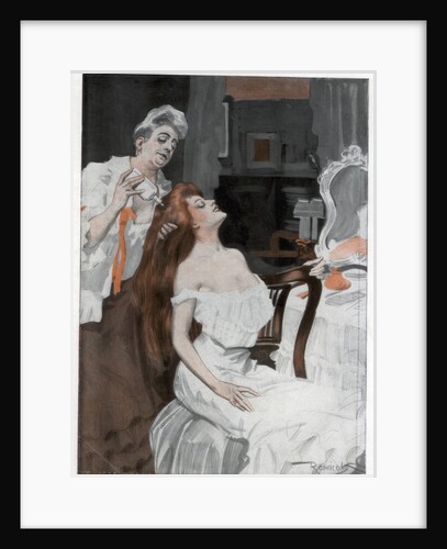 Woman having her hair done by Ferdinand Freih van Reznicek