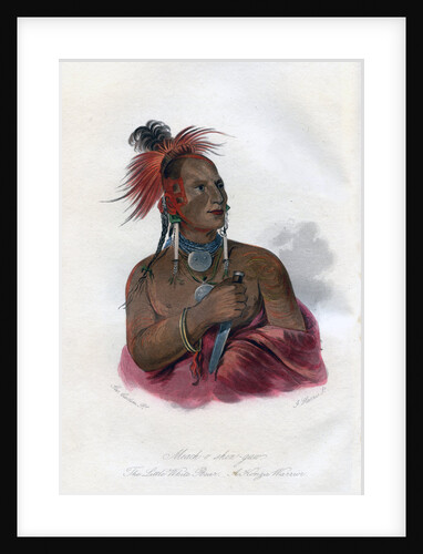 Meach-o-shin-gaw, The Little White Bear, A Konza Warrior by Harris
