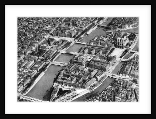 General view of the Isle de la Cite, Paris by Ernest Flammarion