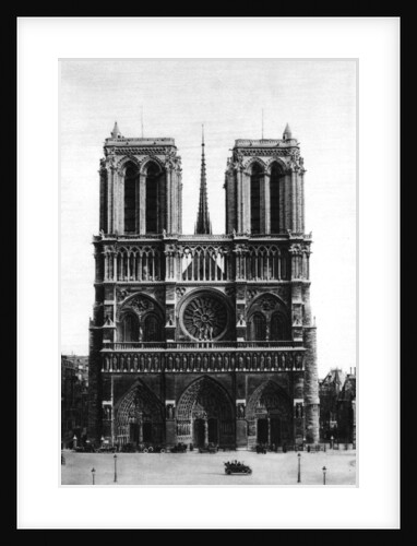 Front view of Notre Dame, Paris by Ernest Flammarion