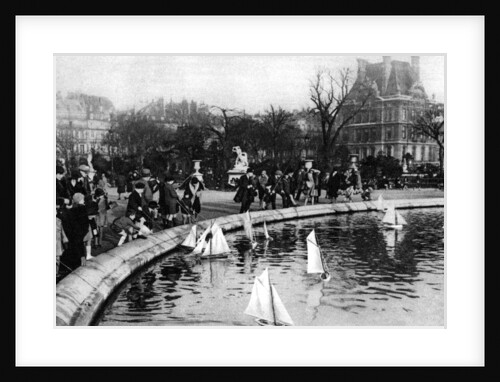 Toy boats at the Tuileries Gardens, Paris by Ernest Flammarion