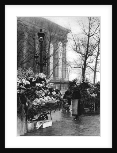 Flower market at the Madeleine, Paris by Ernest Flammarion
