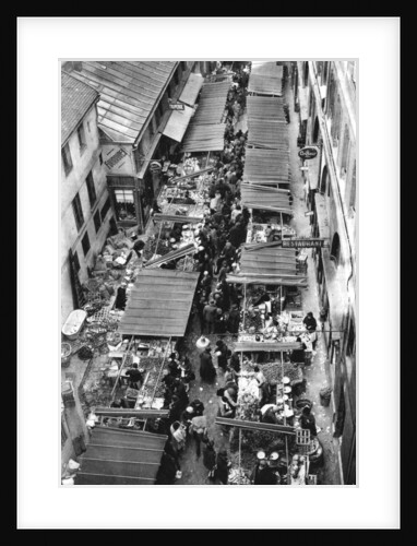 The picturesque market in Passage Berryer, Paris by Ernest Flammarion