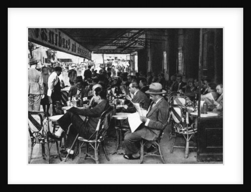 People at a pavement cafe, Paris by Ernest Flammarion