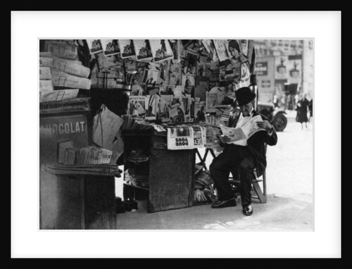 Newspaper stand, Paris by Ernest Flammarion