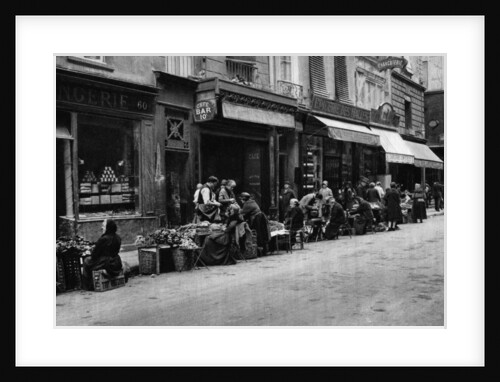 Vegetable sellers in the Central Market quarter, Paris by Ernest Flammarion