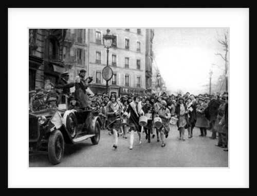 Walking match of midinettes, Paris, St Catherine's Day by Ernest Flammarion