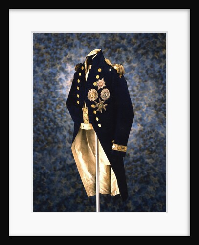 The uniform Admiral Lord Nelson wore when he was killed at the Battle of Trafalgar by Anonymous