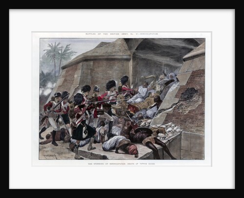 The storming of Seringapatam resulting in the death of Tippu Sultan by Richard Caton Woodville II
