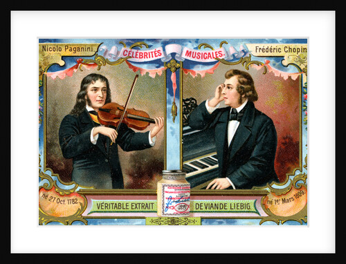 Nicolo Paganini and Frederic Chopin by Anonymous