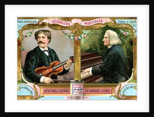Pablo de Sarasate and Franz Liszt by Anonymous