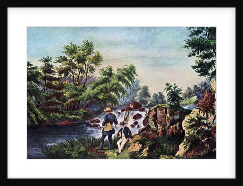 The Trout Stream by Currier and Ives
