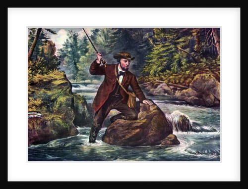 Brook Trout Fishing by Currier and Ives