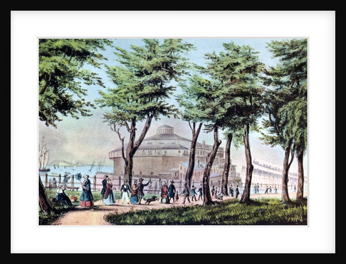 Castle Garden from the Battery, New York by Currier and Ives
