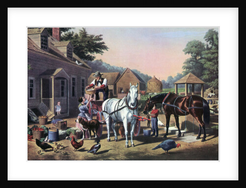 Preparing for Market by Currier and Ives