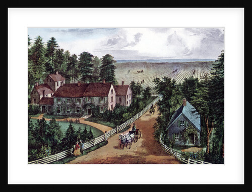 The Western Farmer's Home by Currier and Ives